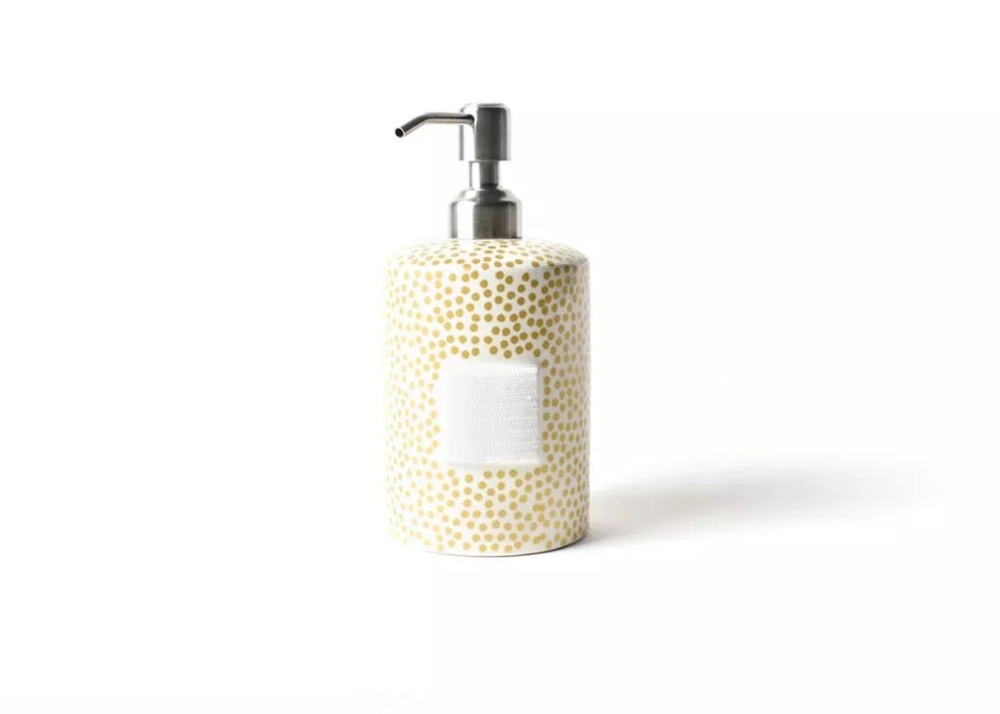 GOLD SMALL DOT MINI CYLINDER SOAP PUMP