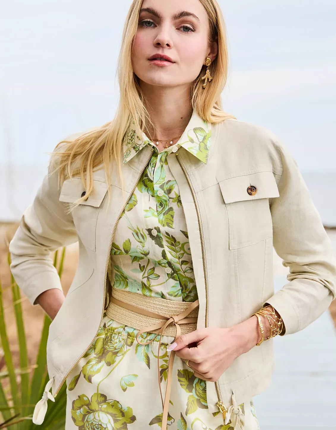 Grace Linen Jacket Flax