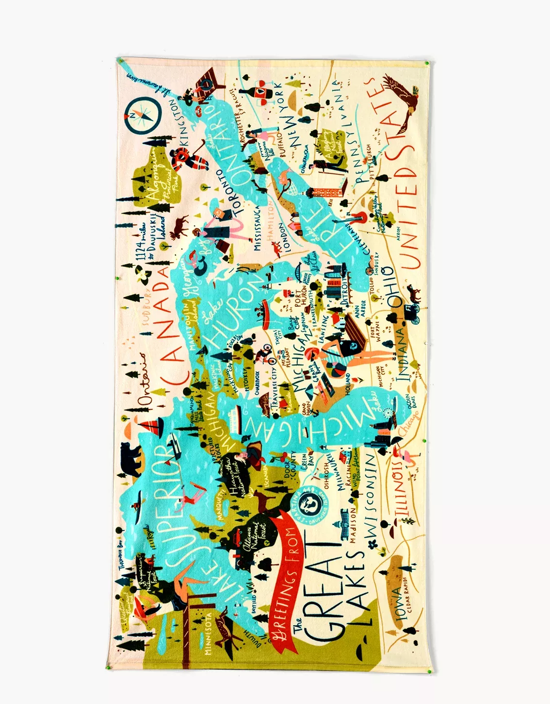 Great Lakes Beach Towel