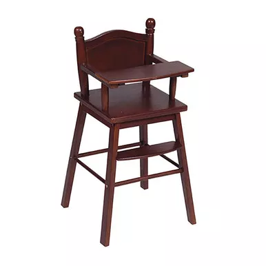 Guidecraft Espresso Dark Wood Doll Highchair
