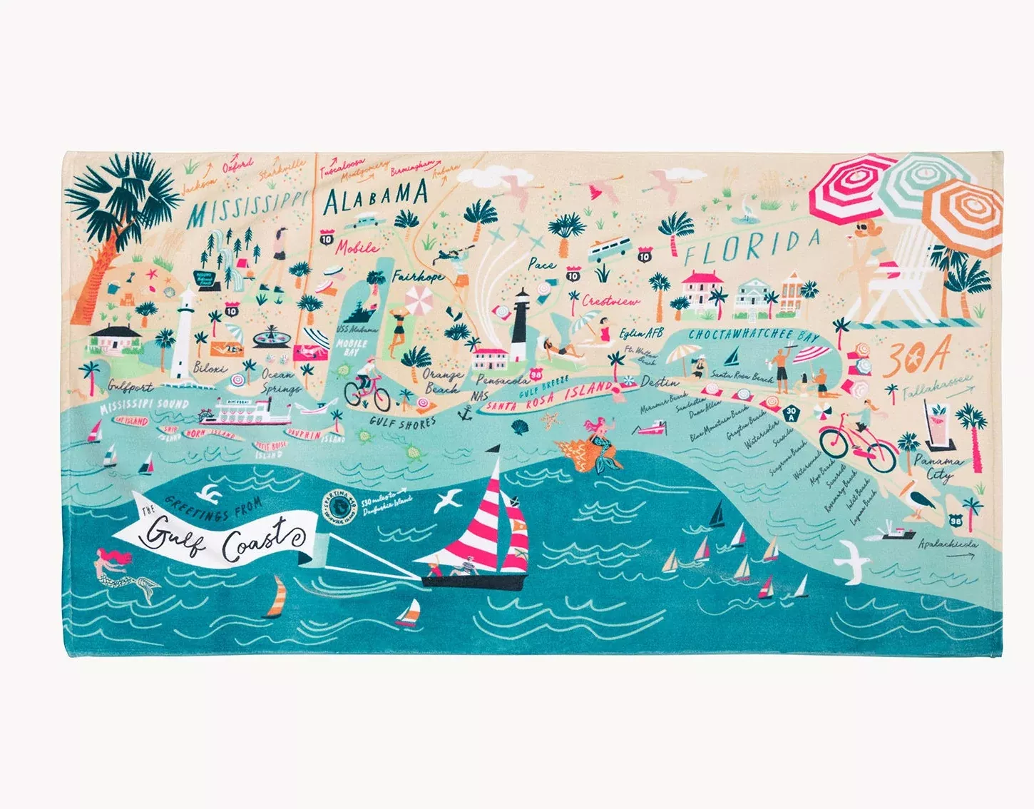 Gulf Coast Beach Towel