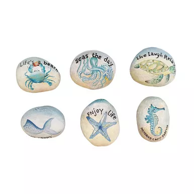 Handpainted Coastal Rock
