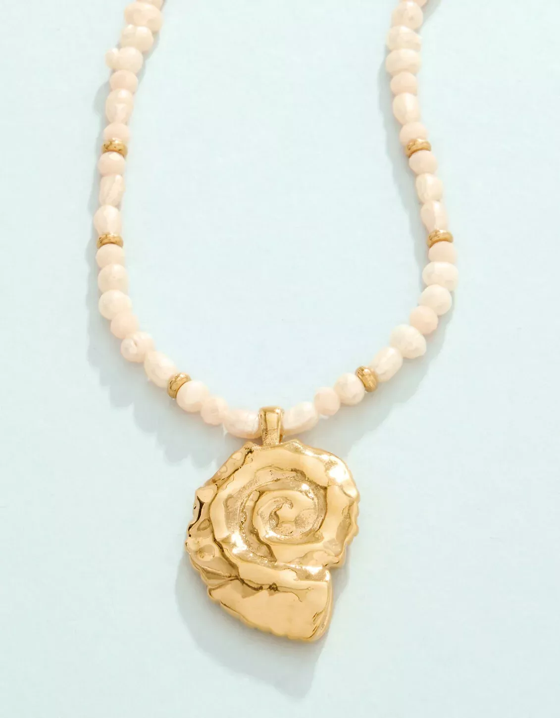 Harp Shell Necklace 18" Pearl