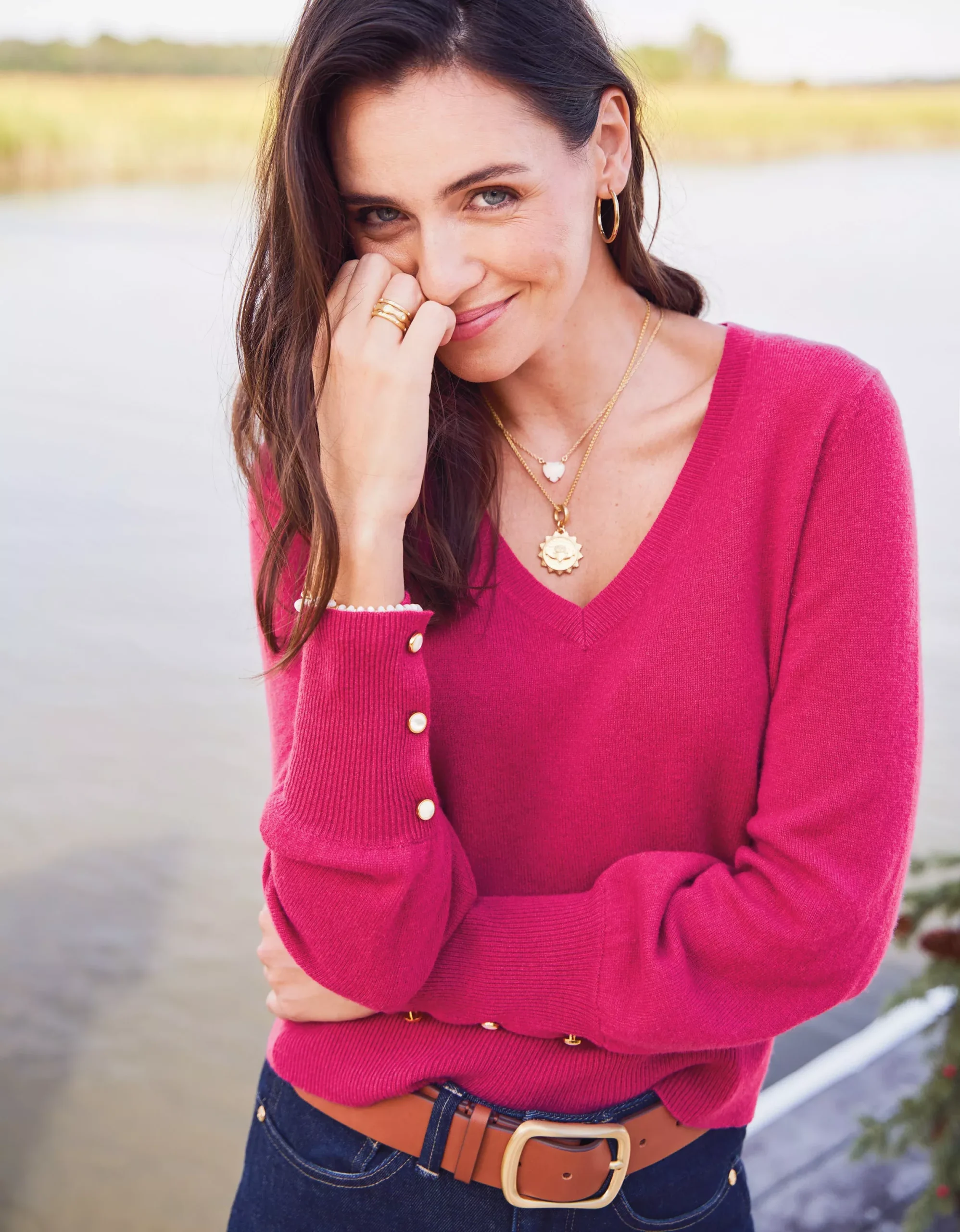 Hayden Cashmere Sweater Sangria