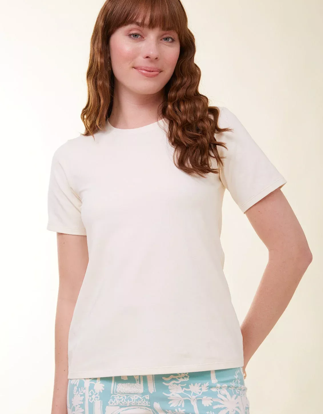 Heyward Jersey Tee Antique White