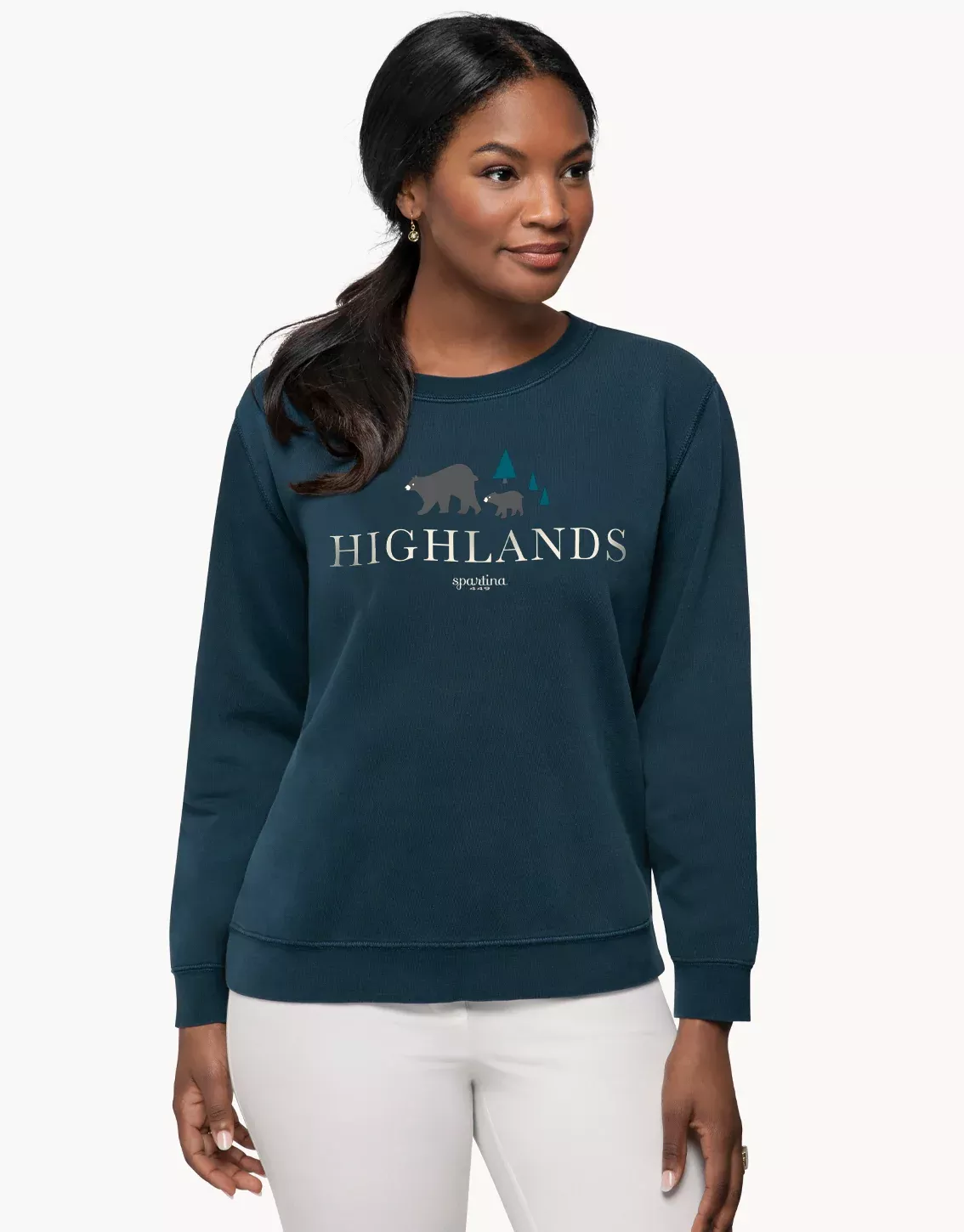 Highlands Sweatshirt Slate Blue Bear
