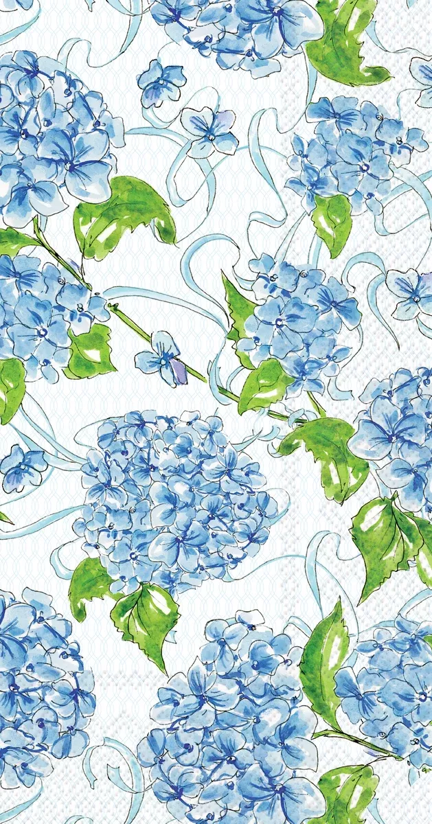 HYDRANGEA ALLOVER GUEST TOWEL