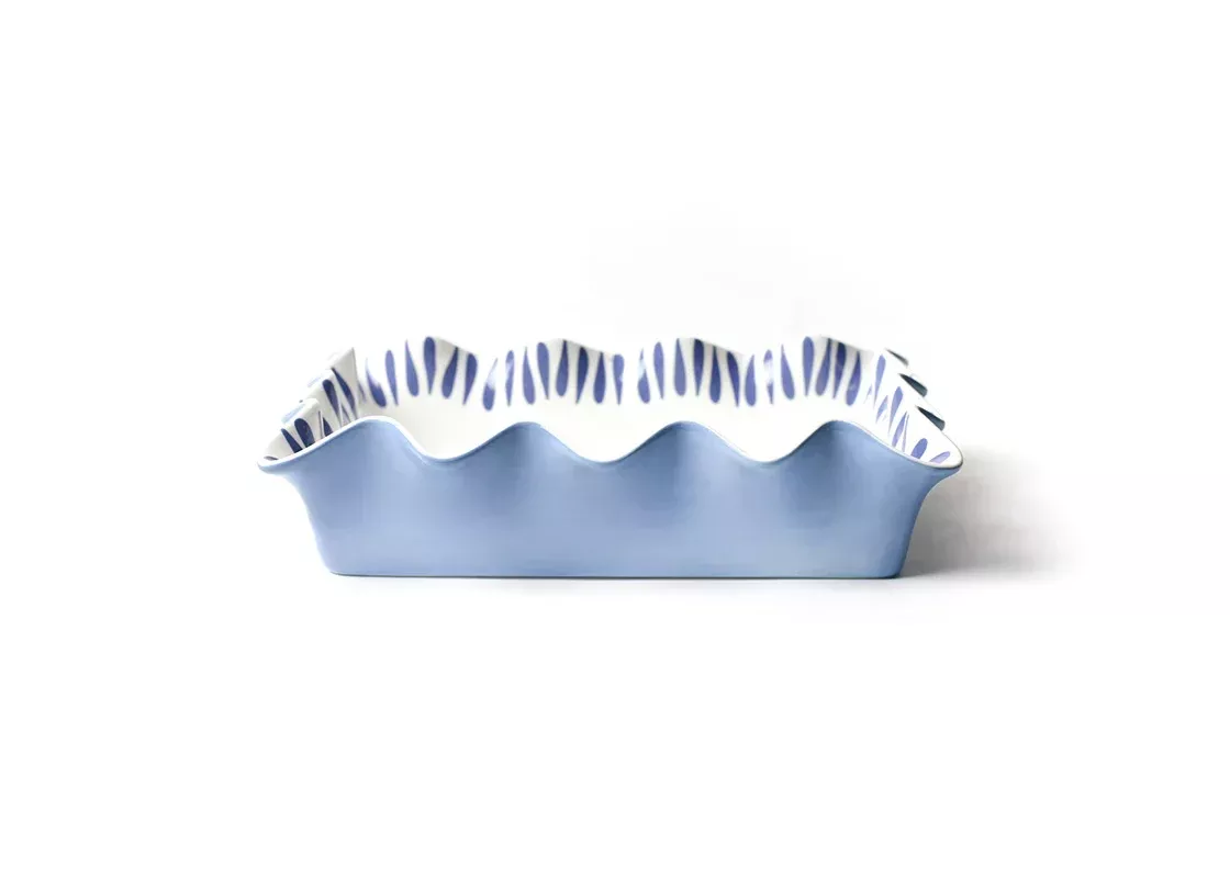 IRIS BLUE DROP RUFFLE CASSEROLE DISH