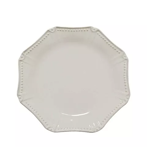 ISABELLA OCTAGONAL DINNER PLATE IVORY