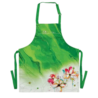 Izzy and Oliver Flowers Lime Green Bib Apron
