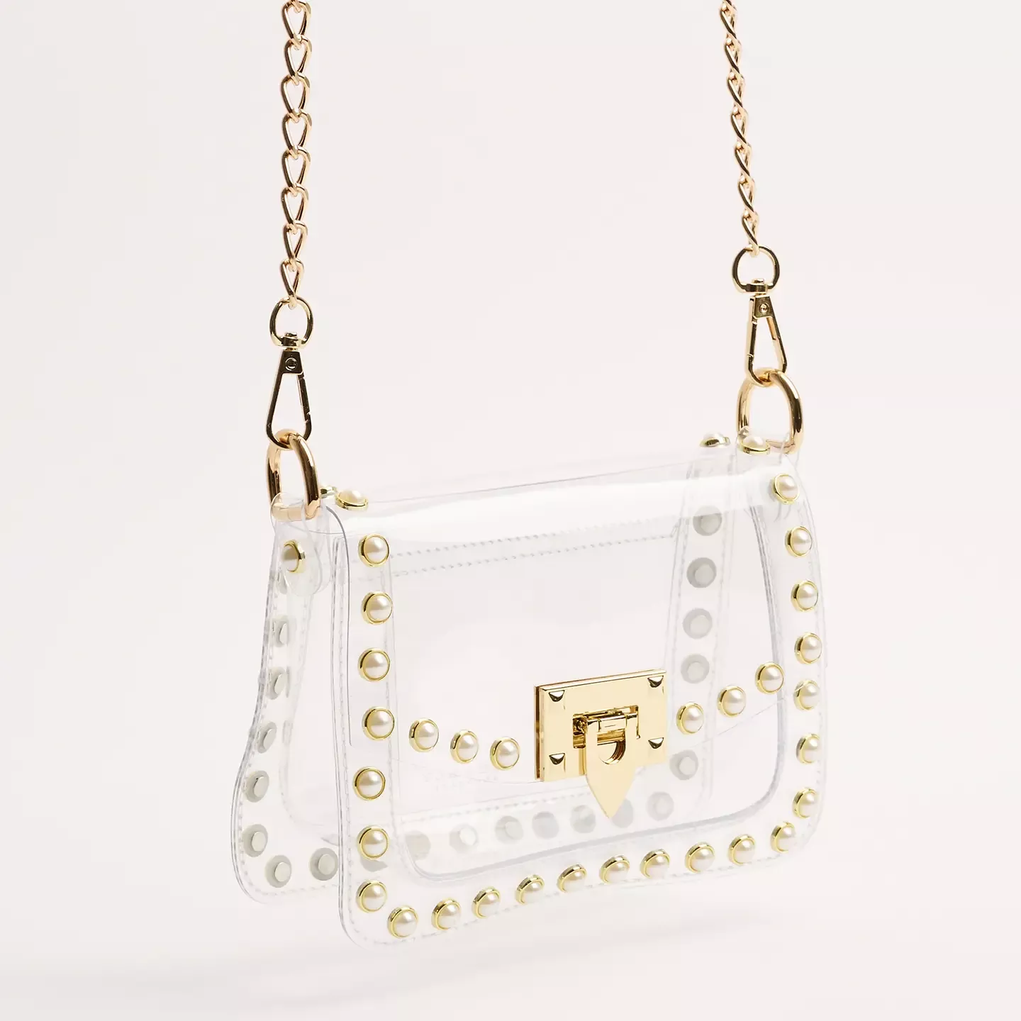 THE JACKIE CLEAR CROSSBODY - PEARL