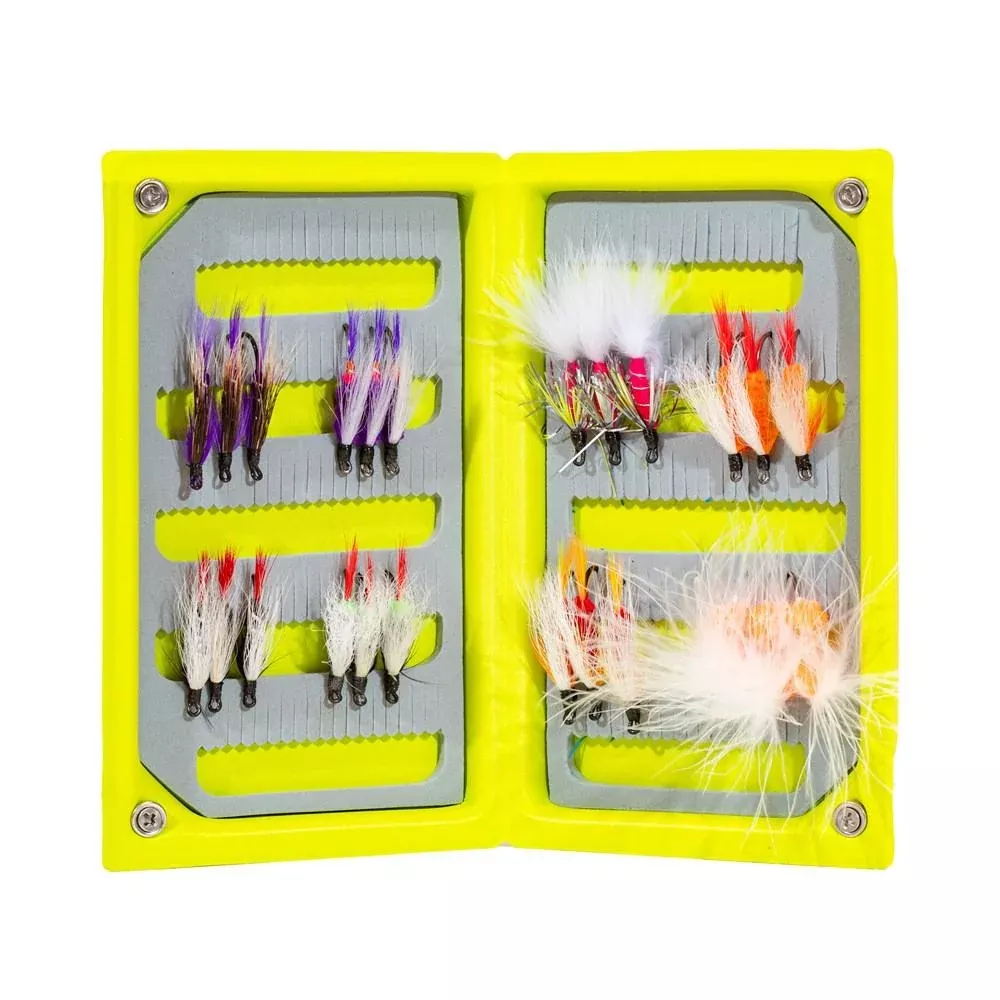 JHFLYCO Loaded Foam Fly Box - Salmon Fly Assortment