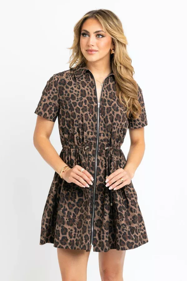 KARLIE: BROWN LEOPARD WEEKEND PERFORMANCE CINCH DRESS