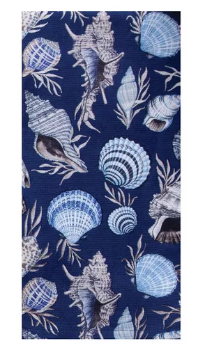 Kay Dee Coastal Blue Shells Dual Purpose Terry Towels