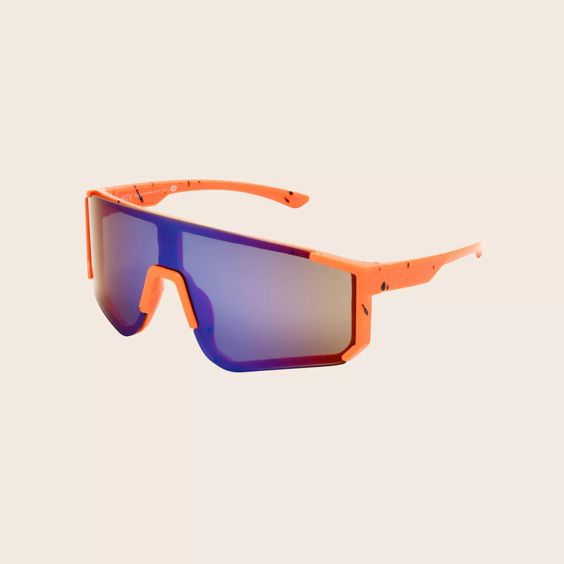 Kids Orange Splash Shield Sunglasses