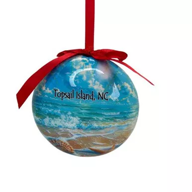 Koppe Boynton Beach Scene With Starfish & Shells Ornament
