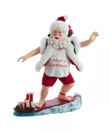Kurt Adler Fabriché™ Surfer Santa Figurine