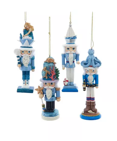 Kurt Adler Nautical Sea Theme Blue Hollywood Nutcracker™ Ornament