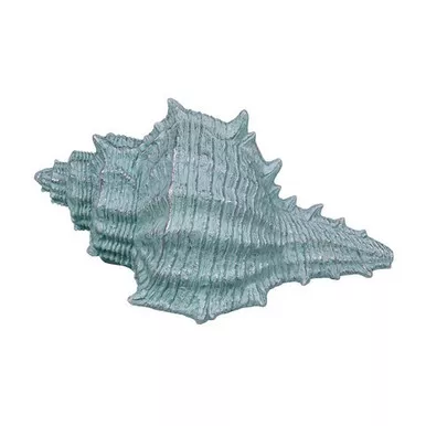 Large Blue Conch Shell Decor