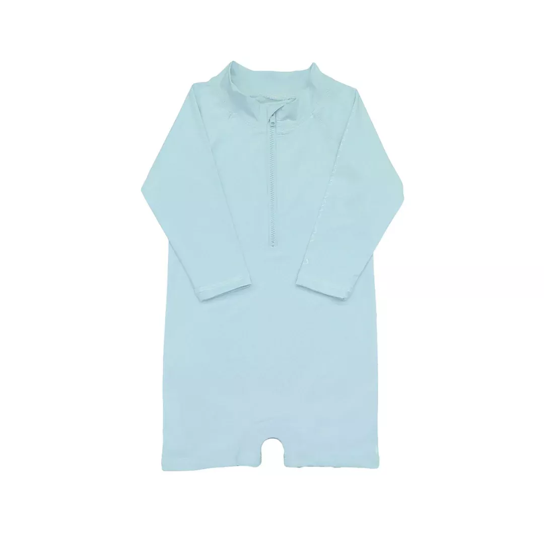 LIGHT BLUE TYBEE RASHGUARD ROMPER