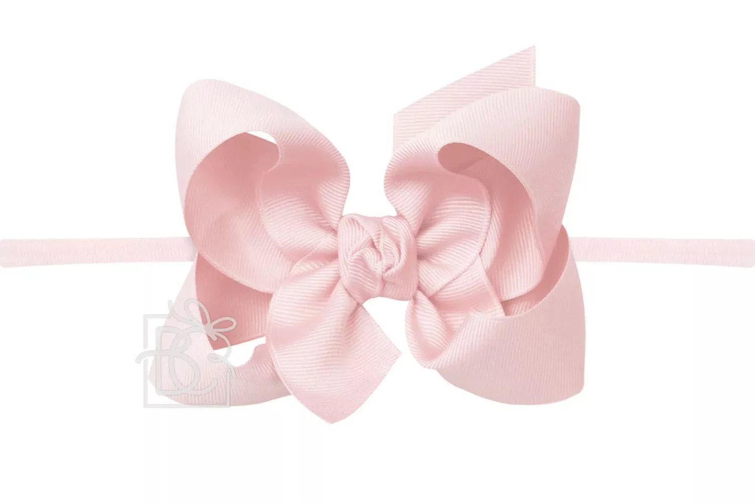 LIGHT PINK PANTYHOSE HEADBAND WITH BOW