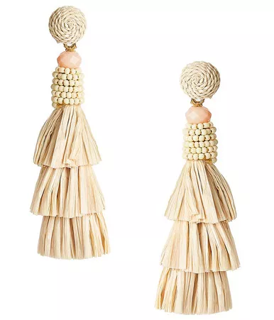 Lisi Lerch Straw Tassel Earrings