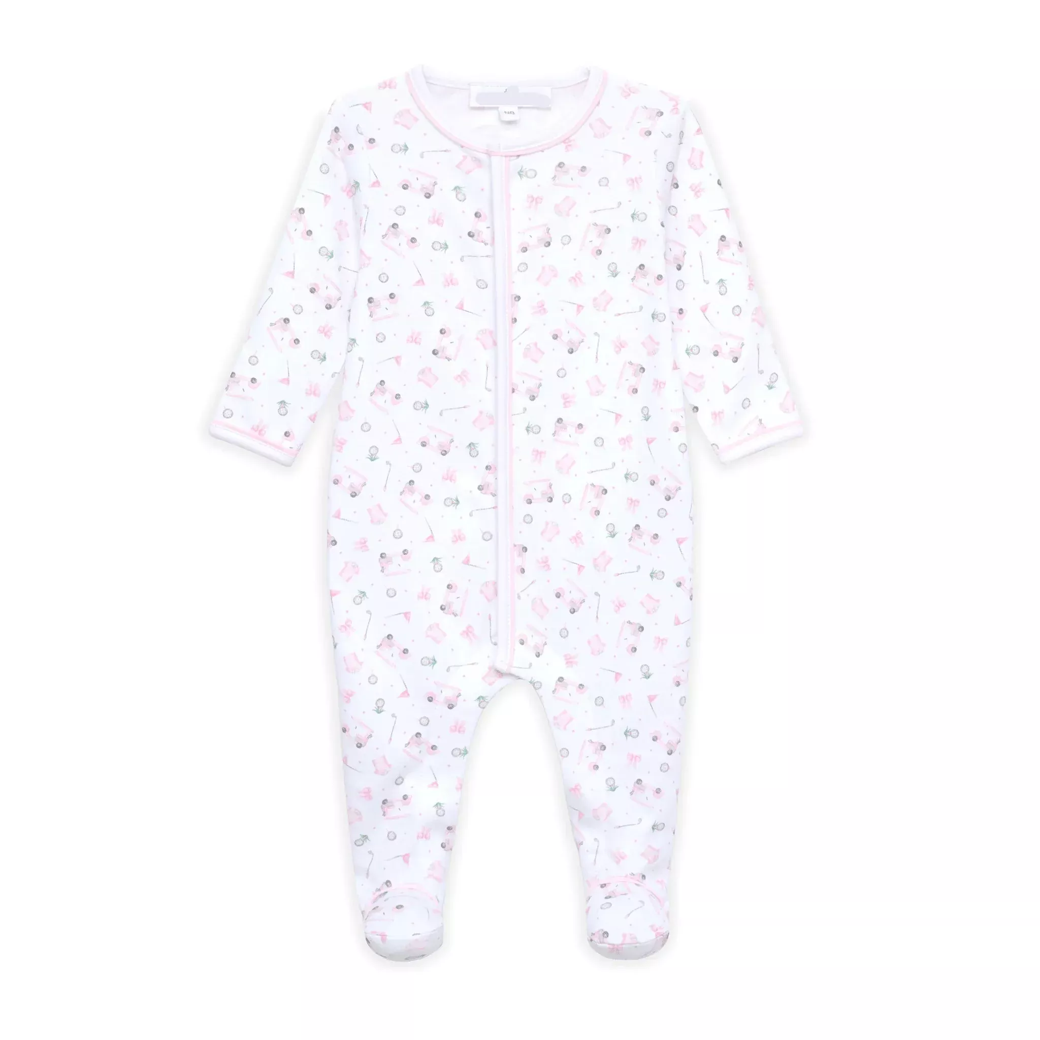 LITTLE GOLFER PINK RUFFLE ZIP FOOTIE
