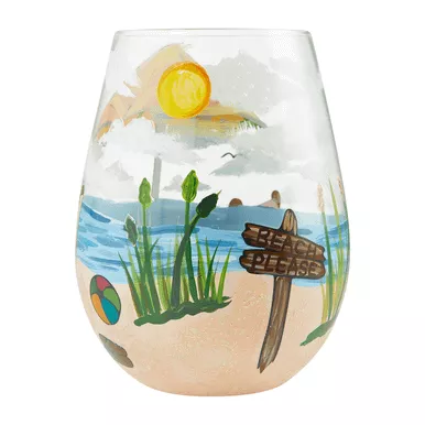 Lolita Beach Please Stemless Wine Glass