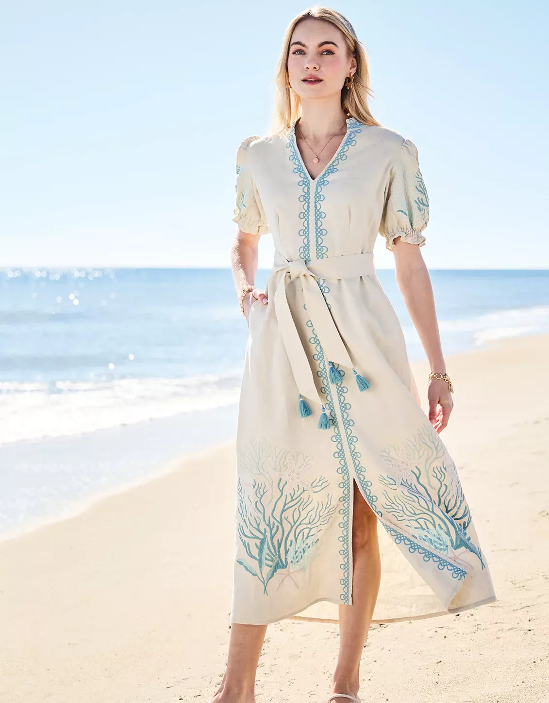 Marilyn Linen Dress Flax