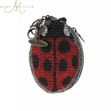 Mary Frances Lucky Ladybug Key Ring Coin Purse