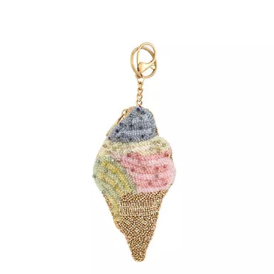 Mary Frances Sugar Cone Key Ring Coin Purse
