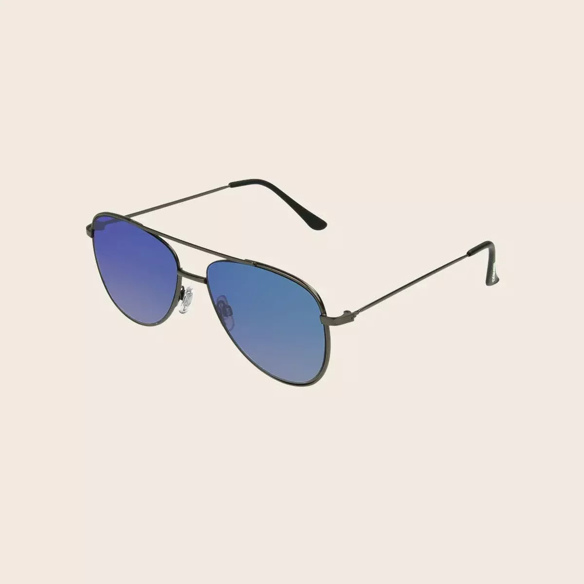 Matte Gunmetal Aviator Sunglasses
