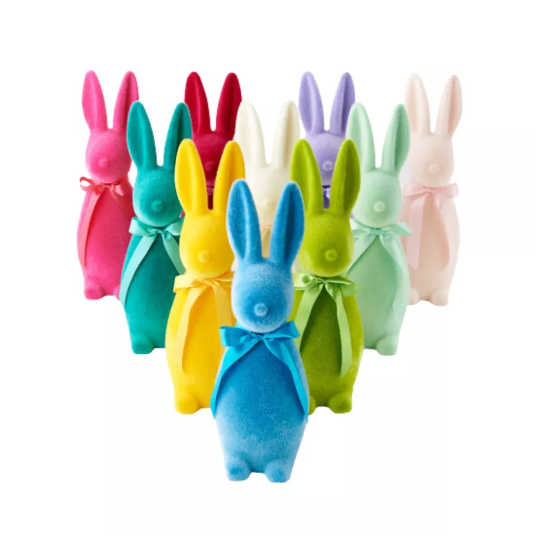 MEDIUM FLOCKED BUTTON NOSE BUNNY