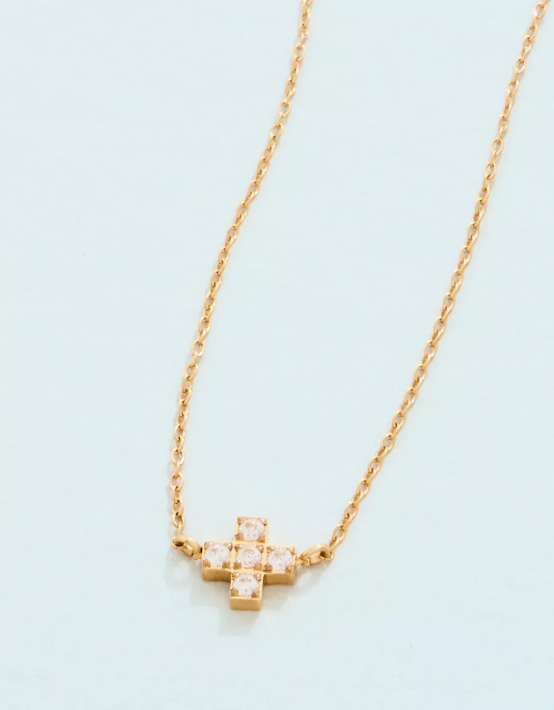 Mini Cross Necklace 16''