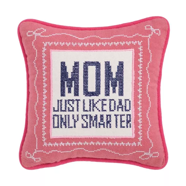 MOM SMARTER NEEDLEPOINT PILLOW
