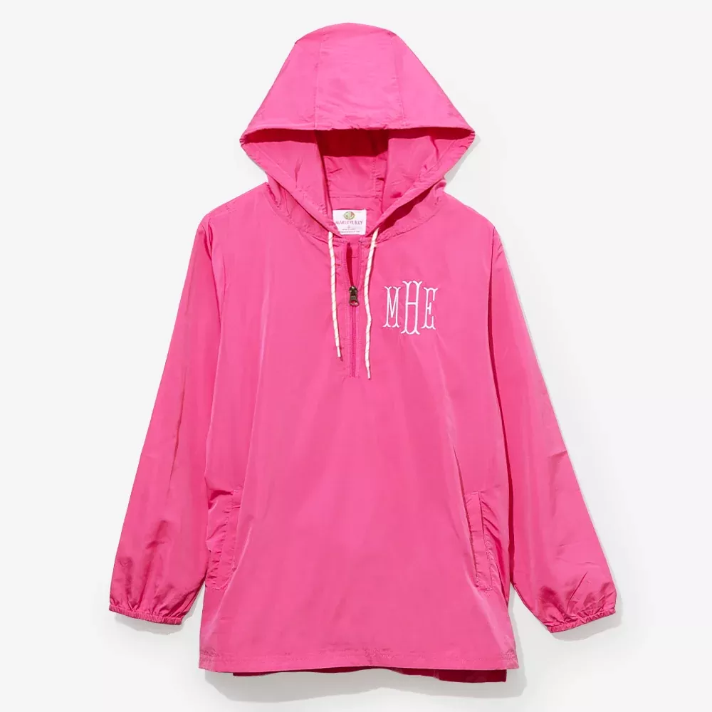 Monogrammed Pullover Rain Jacket