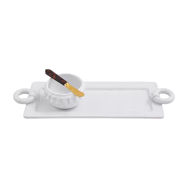 Mud Pie Loop Handle Tray and Dip Dish Set