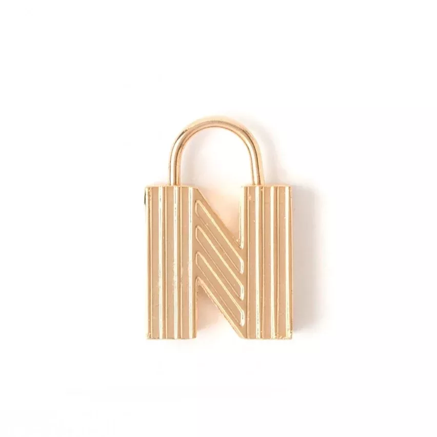 N-PADLOCK LETTER CHARM