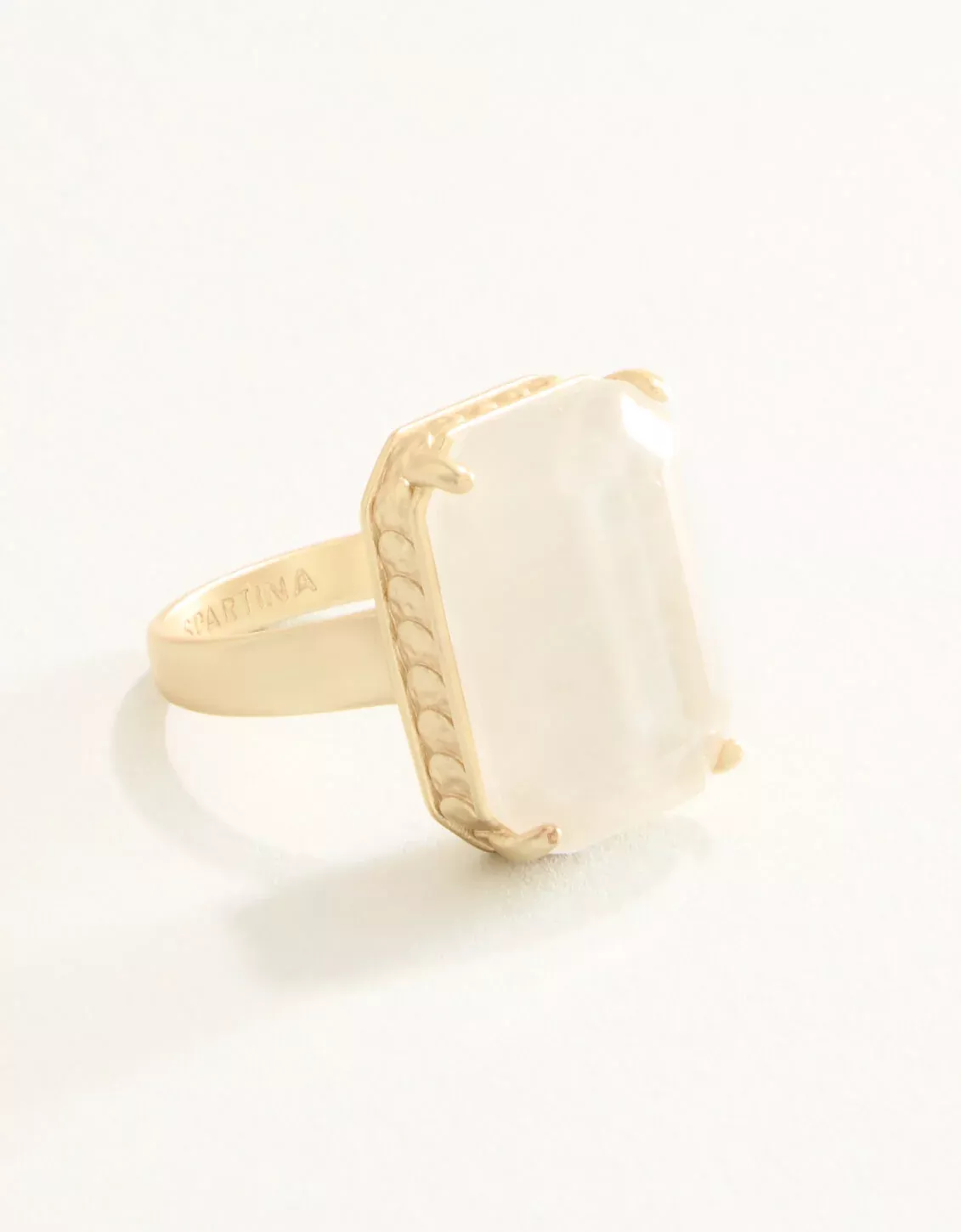 Naiad Rectangle Ring White