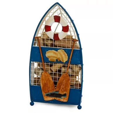 Oak & Olive Row Boat Wine Cork Holder Caddy