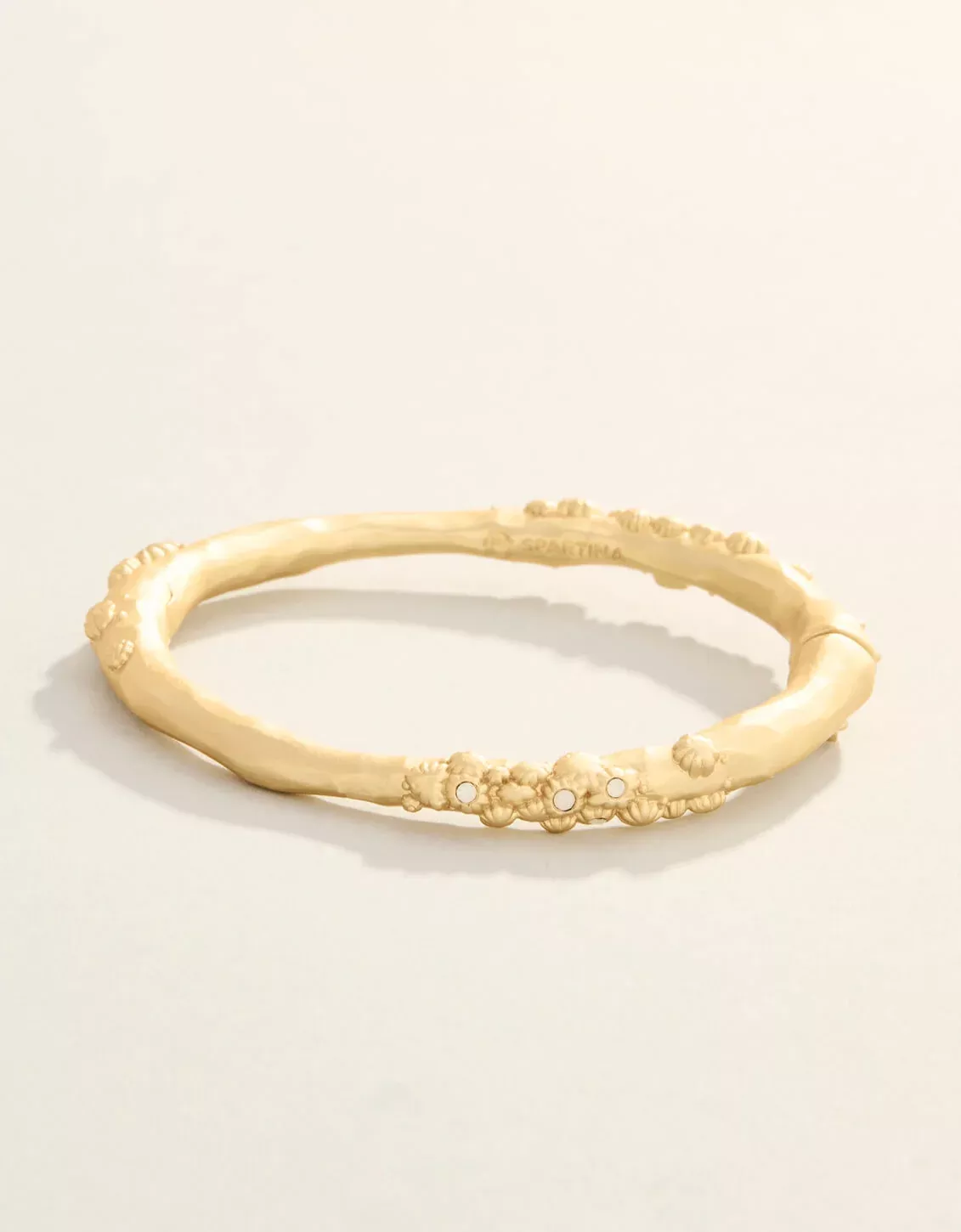 Oh Barnacles! Hinged Bangle White Opal