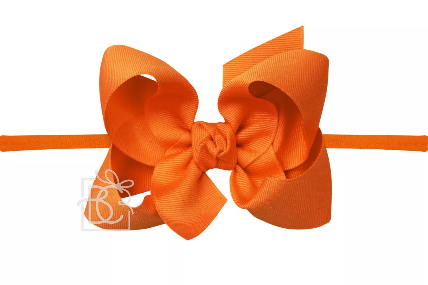 ORANGE PANTYHOSE HEADBAND WITH BOW
