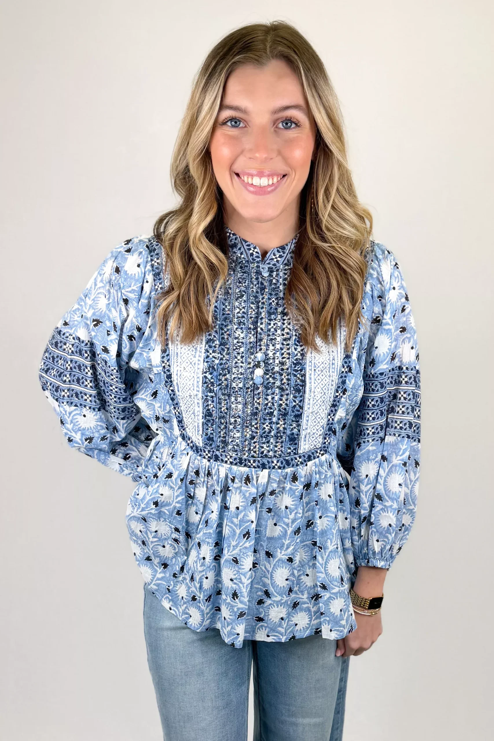 ORCHID BLUE BLOUSE
