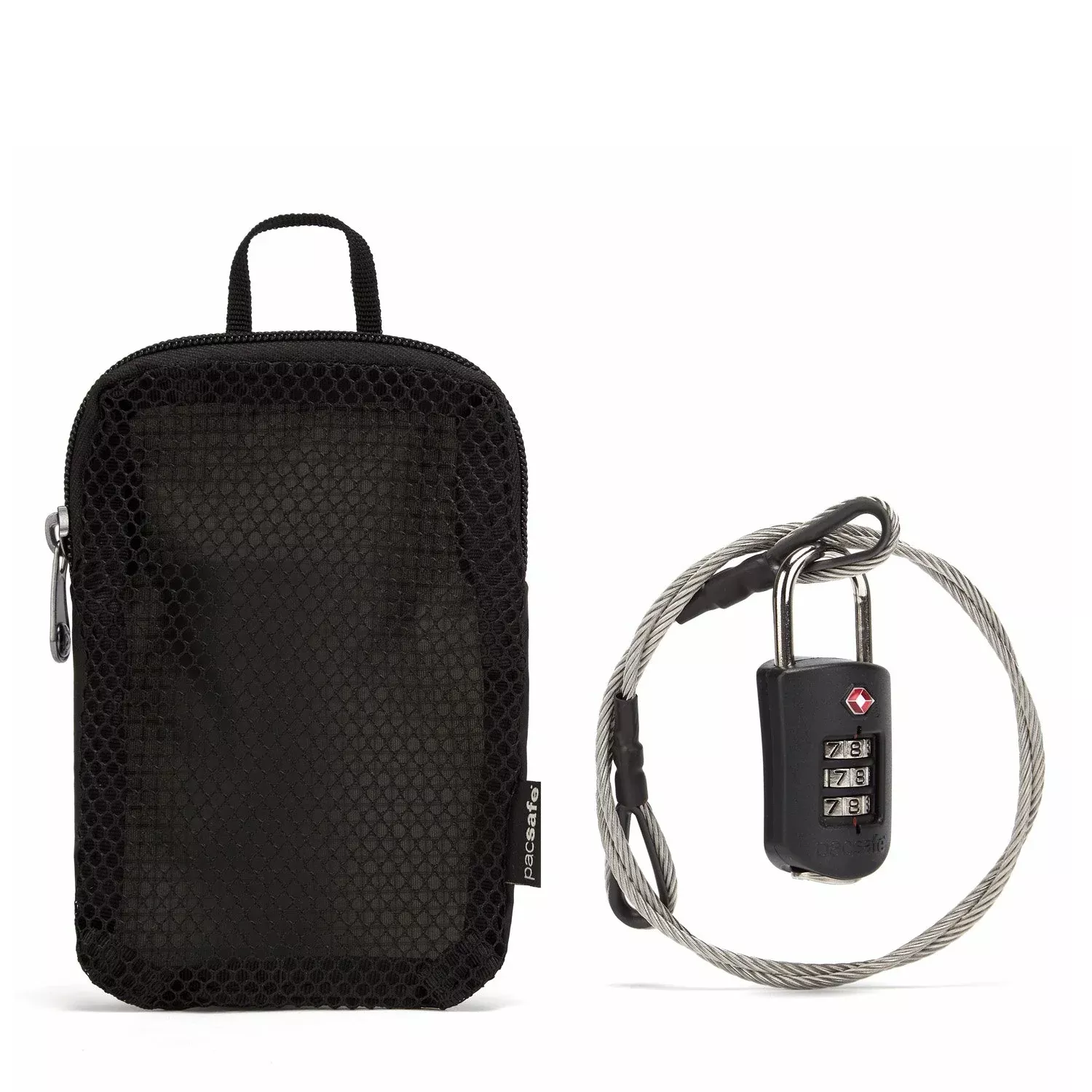 Pacsafe Prosafe 1000 combination lock with steel cable