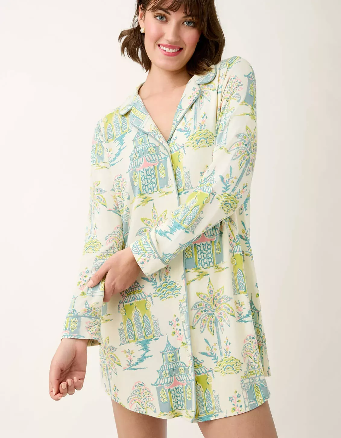 Pajama Sleep Shirt Flagler Teal