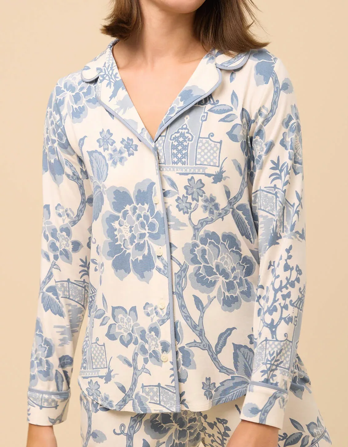 Pajama Top Garden Toile