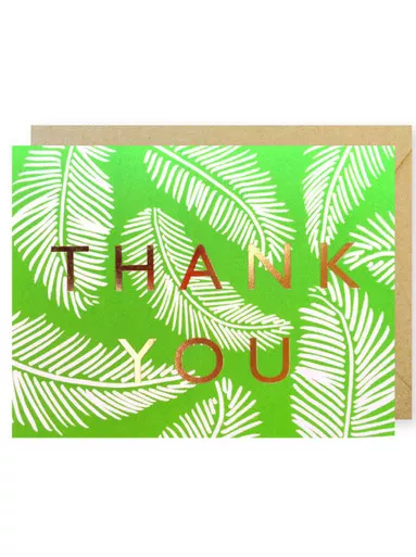Palm Leaves Thank You Card