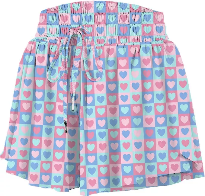 PASTEL HEARTS BUTTERFLY SHORTS