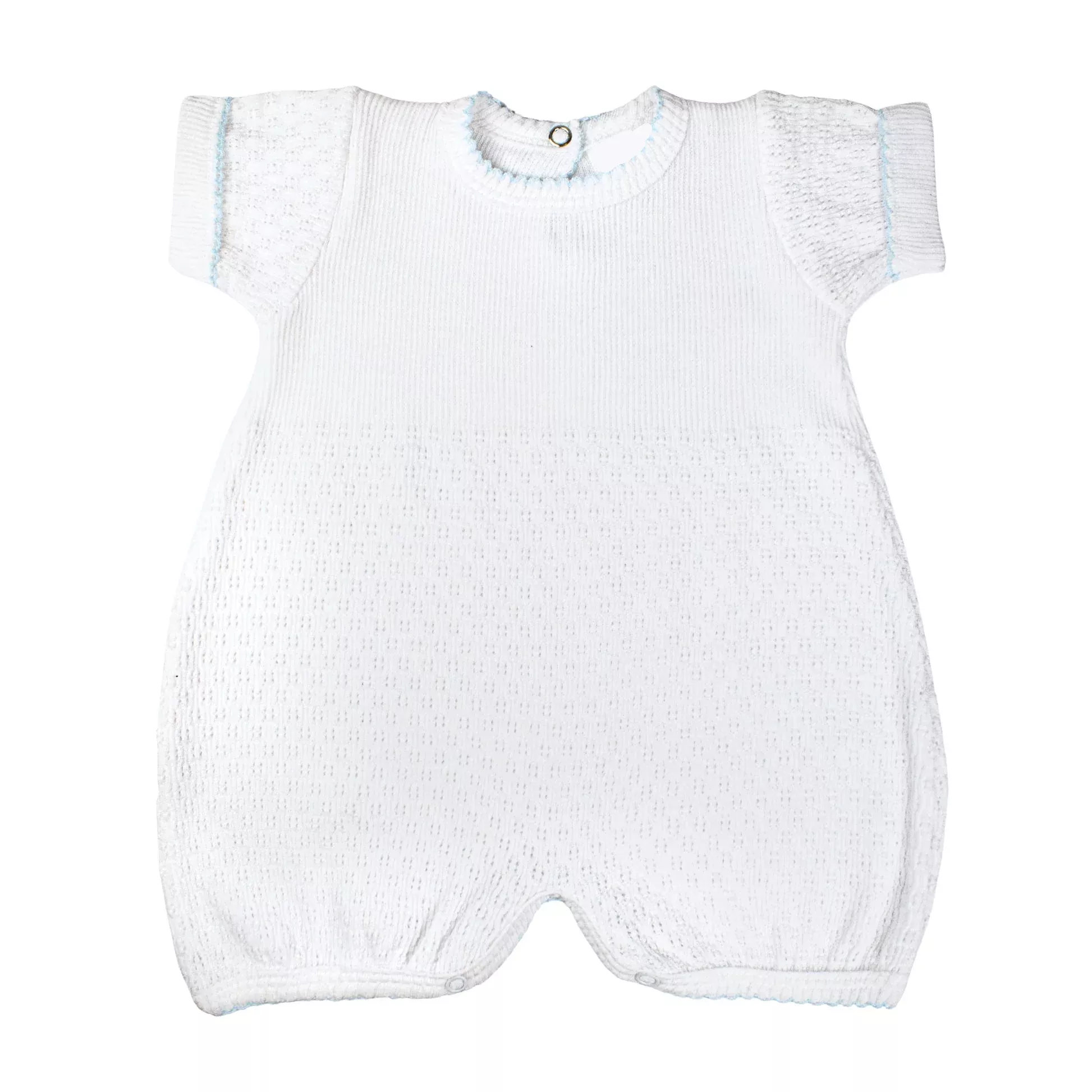 PATY KNIT BLUE TRIM STRAIGHT HEM BUBBLE