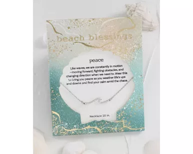 Periwinkle Beach Blessings Of Peace Sea Wave Necklace